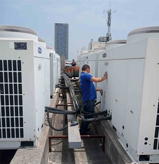 洛宁中央空调制热和不制冷系统维修方法